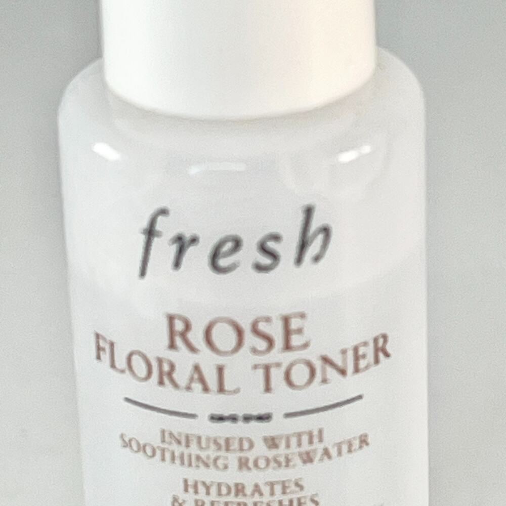 Fresh Rose Floral Toner Rosewater Freshens Hydrates Travel .6 fl oz 20ml New - Picture 2 of 6